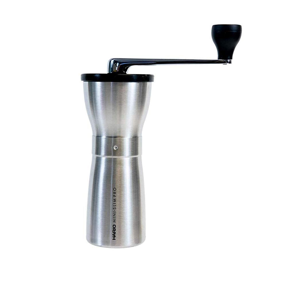 Hario, Transparent Black Mini Mill Plus | Compact & Adjustable Hand Coffee Grinder with Ceramic Burrs, Plastic,24g