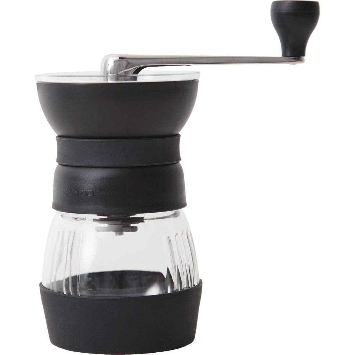 Hario, Transparent Black Mini Mill Plus | Compact & Adjustable Hand Coffee Grinder with Ceramic Burrs, Plastic,24g