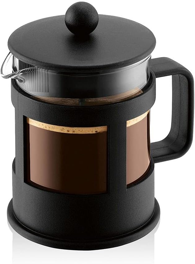 BODUM Kenya 3 Cup French Press Coffee Maker, Black, 0.35 l, 12 oz