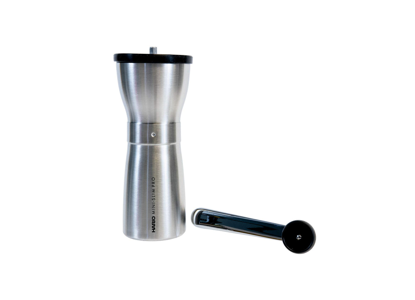 Hario, Transparent Black Mini Mill Plus | Compact & Adjustable Hand Coffee Grinder with Ceramic Burrs, Plastic,24g